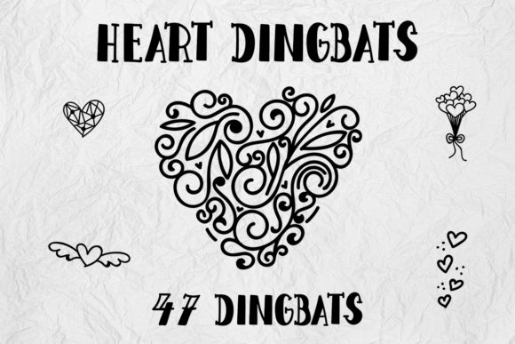 Heart Dingbats: A Font for Heartfelt Branding and Handmade Projects