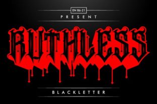 Ruthless: A Bold Blackletter Font for Dark and Dramatic Branding