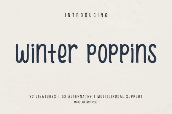 Winter Poppins: A Script Handwritten Font for Creative Crafters and Product Makers